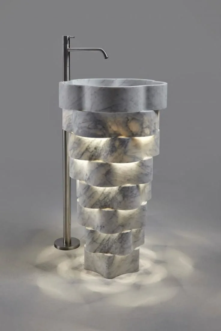 Onyx Drum Pedestal — White Onyx, Polished finish
