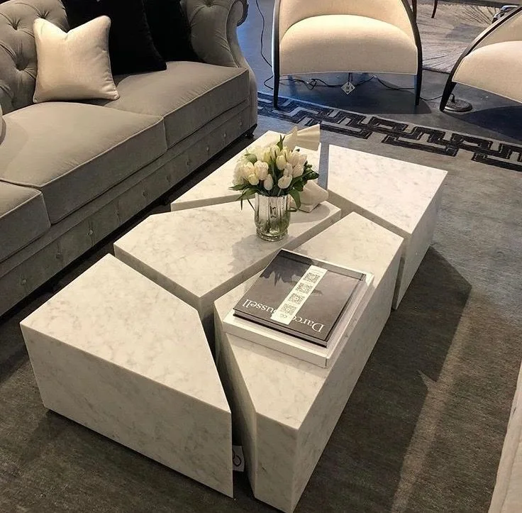 Frattura Coffee Table — Beige Travertine